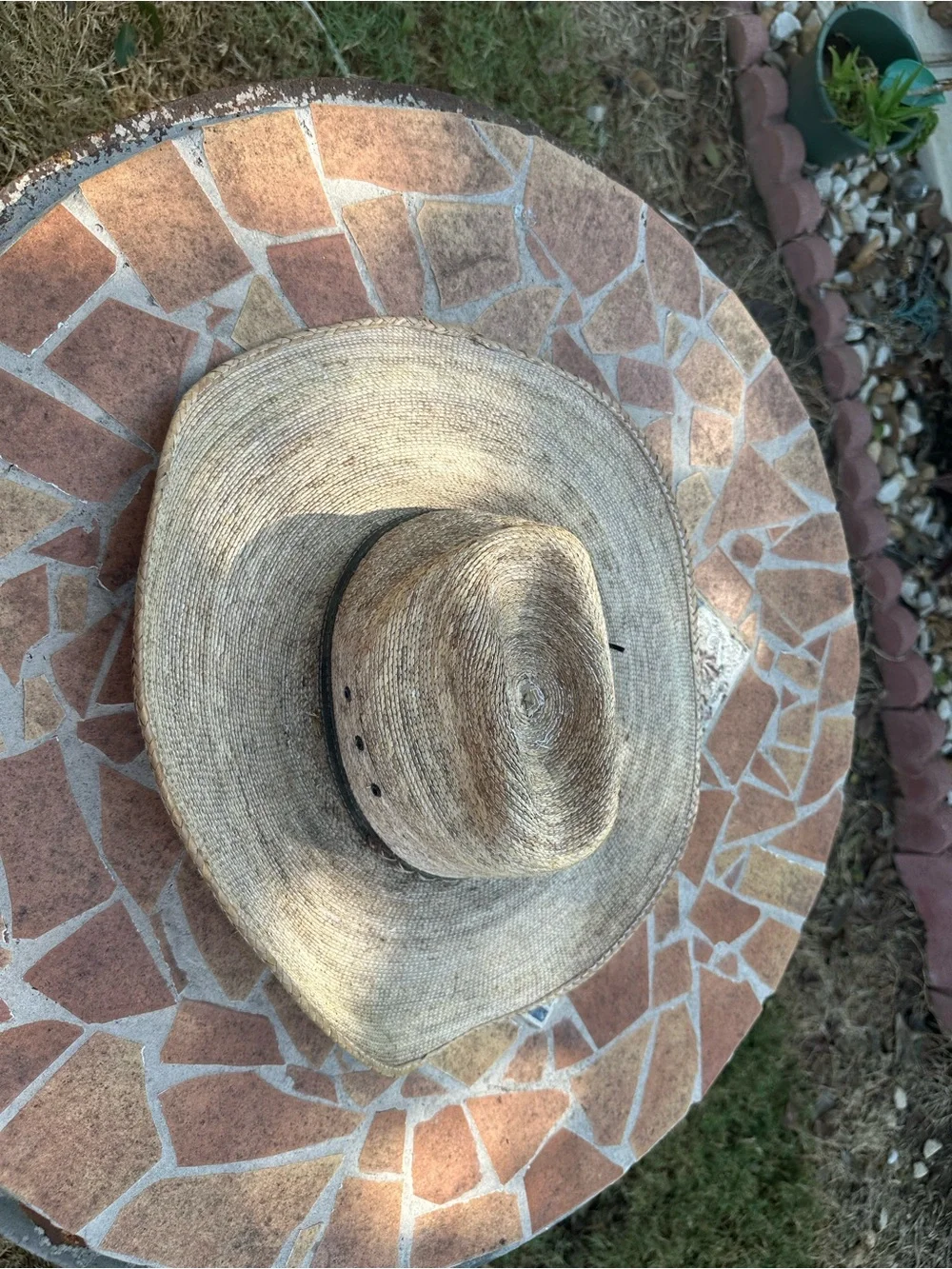Vintage Larry Mahan 15X Straw Cowboy Hat Cattleman Crease Made in USA
